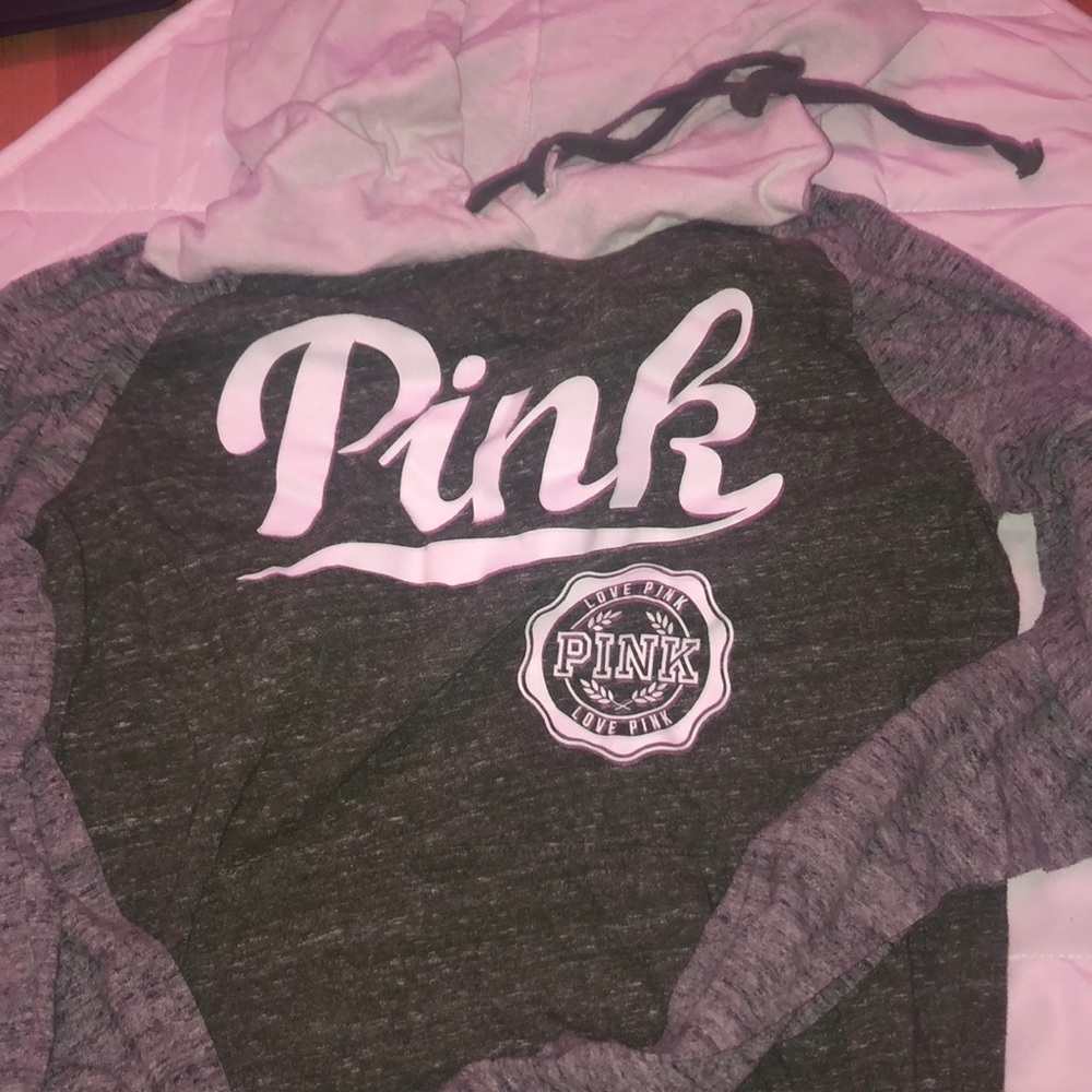 VS Pink Hooded Sweatshirt